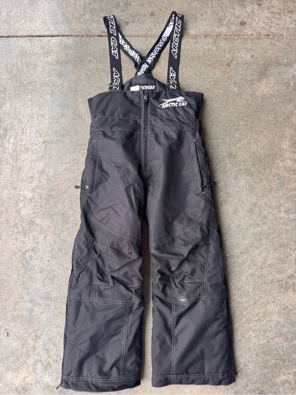 Kids Black Insulated Snow Joggers with Adjustable Bib Straps